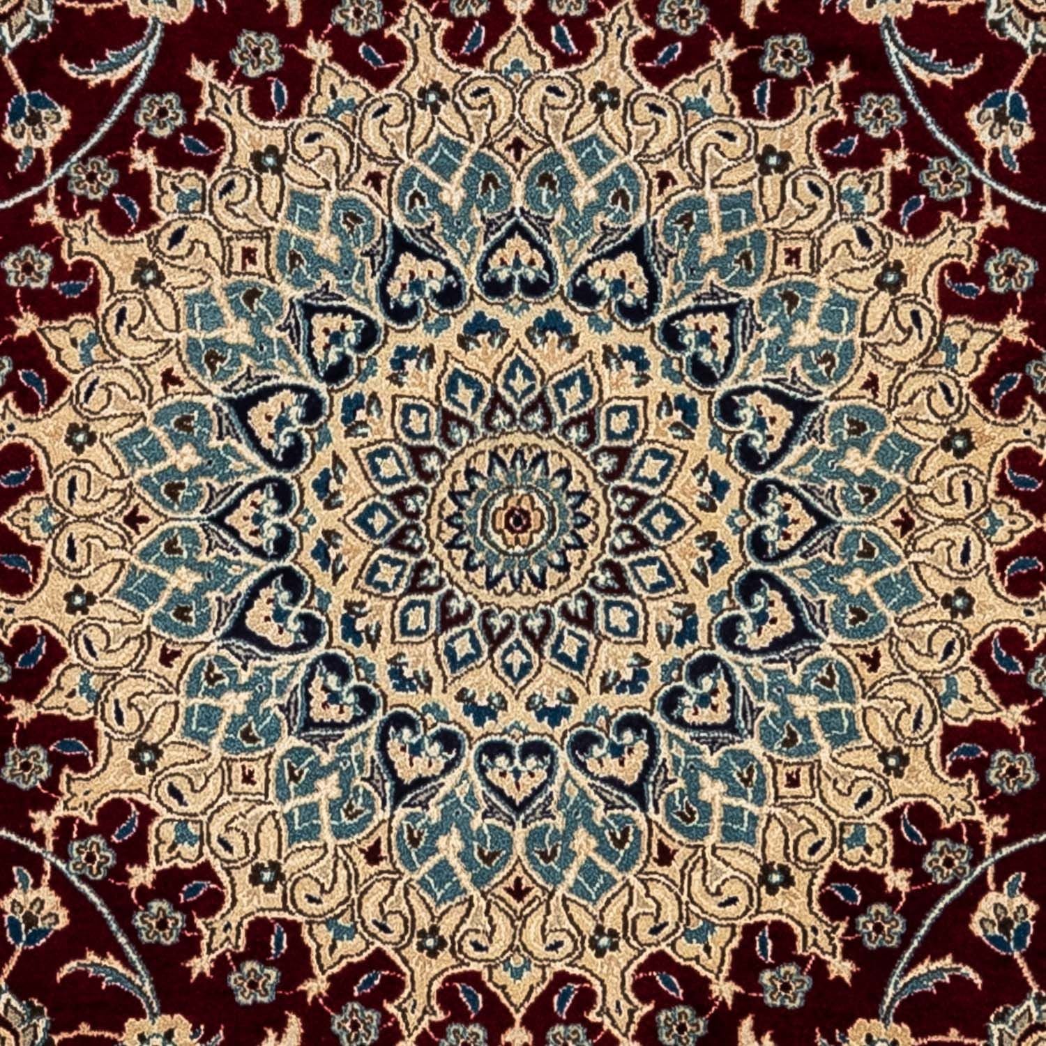 Alfombra Persa - Nain - Real - 344 x 245 cm - rojo oscuro
