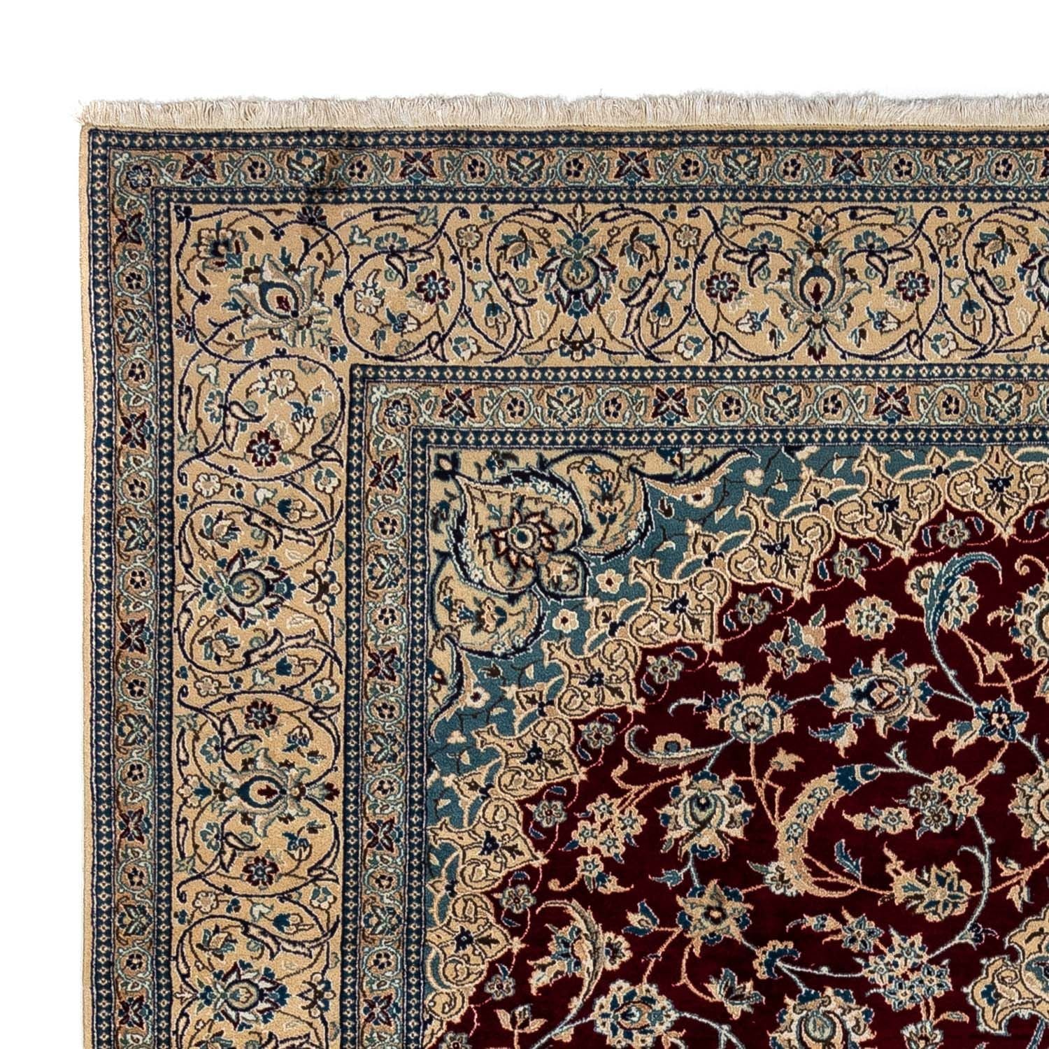 Alfombra Persa - Nain - Real - 344 x 245 cm - rojo oscuro