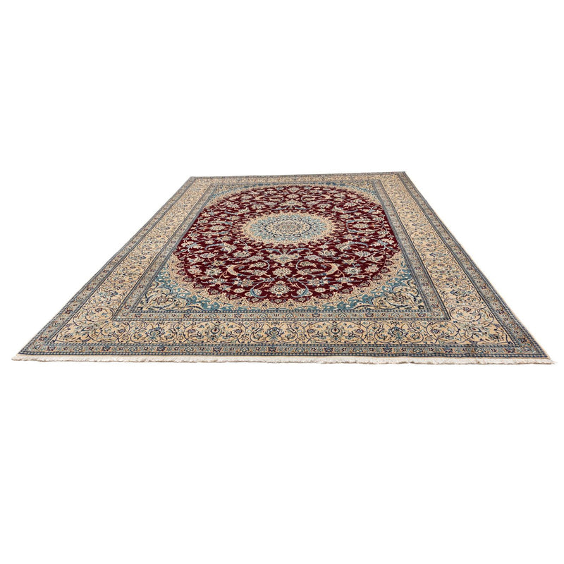 Alfombra Persa - Nain - Real - 344 x 245 cm - rojo oscuro