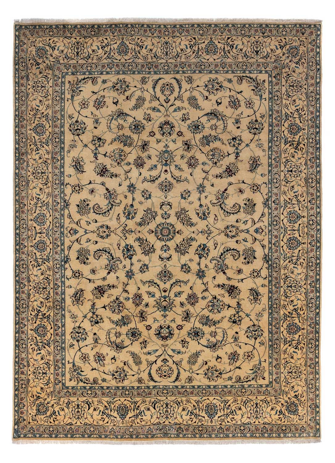 Alfombra Persa - Nain - Real - 354 x 248 cm - beige oscuro