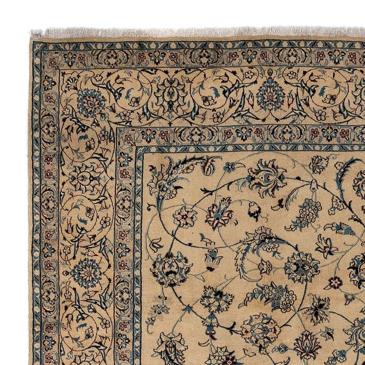 Alfombra Persa - Nain - Real - 354 x 248 cm - beige oscuro