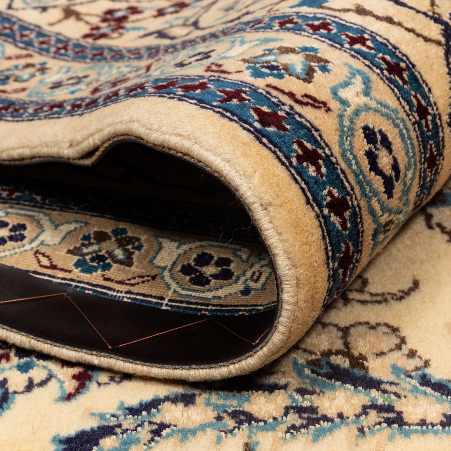 Alfombra Persa - Nain - Real - 353 x 248 cm - beige oscuro