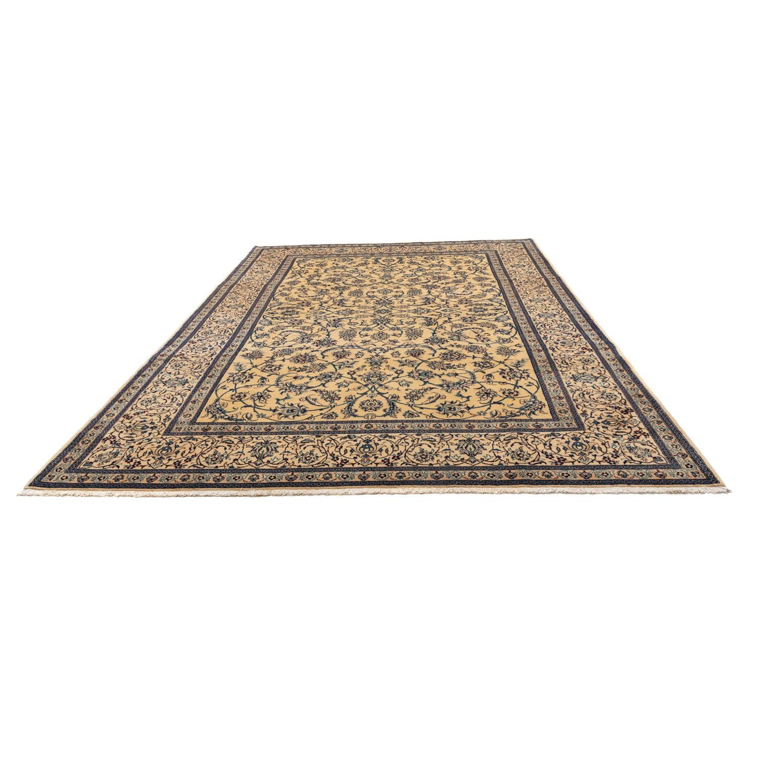 Alfombra Persa - Nain - Real - 353 x 248 cm - beige oscuro