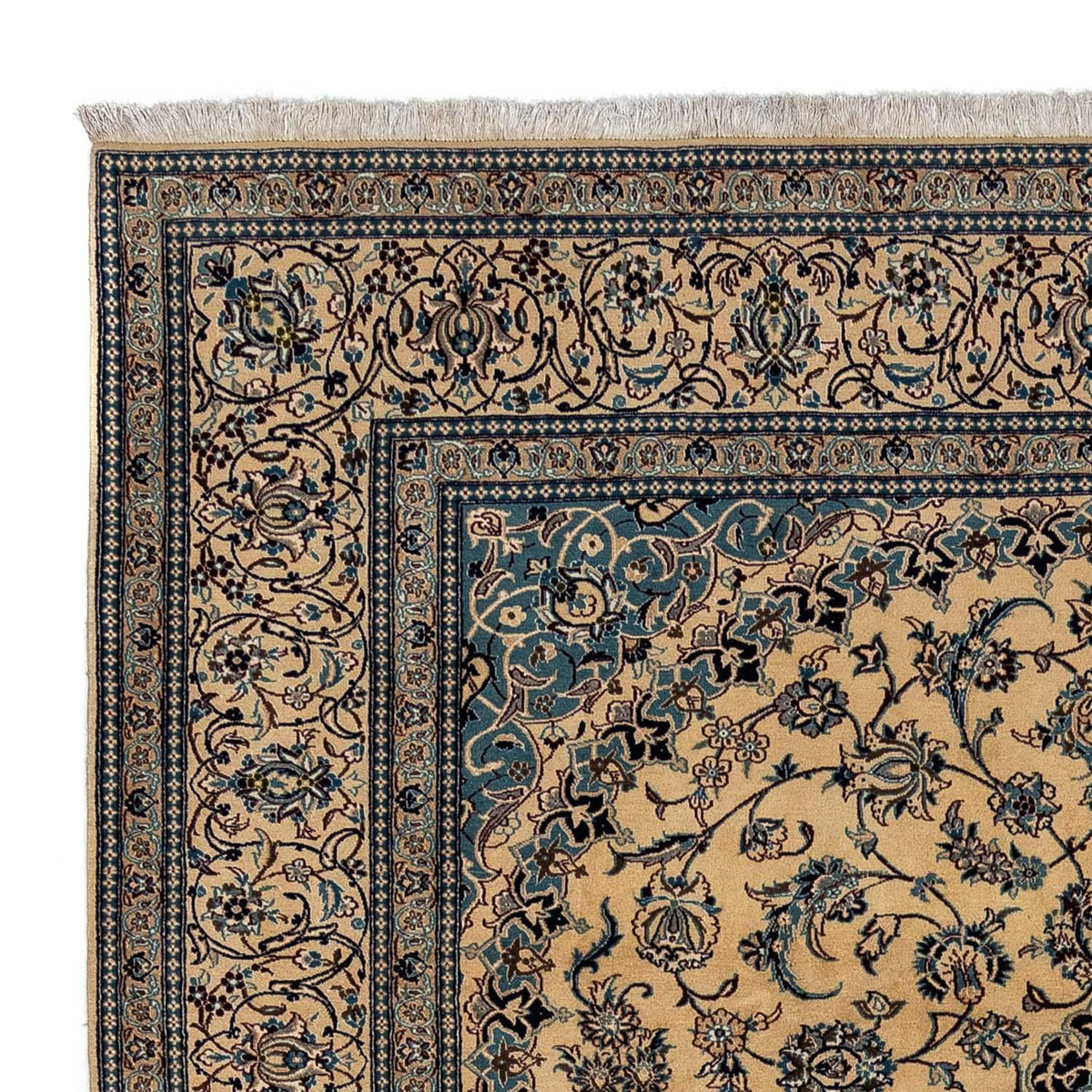 Alfombra Persa - Nain - Real - 360 x 249 cm - beige oscuro