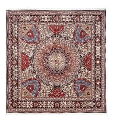 Alfombra Persa - Tabriz - Real cuadrado  - 300 x 298 cm - multicolor