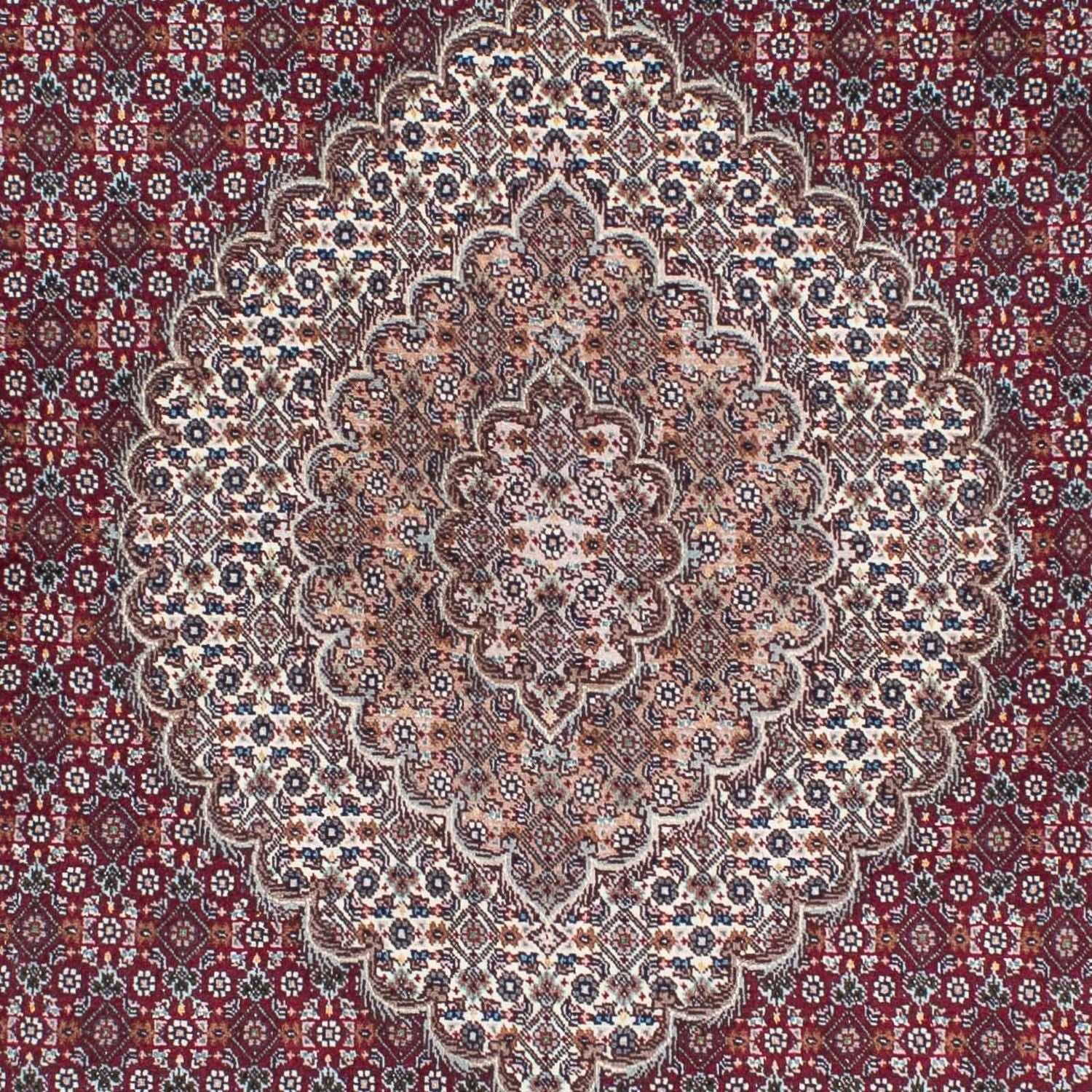 Alfombra persa - Tabriz - 210 x 152 cm - rojo oscuro