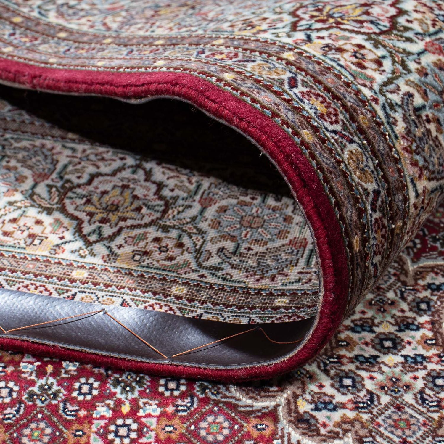 Alfombra persa - Tabriz - 210 x 152 cm - rojo oscuro