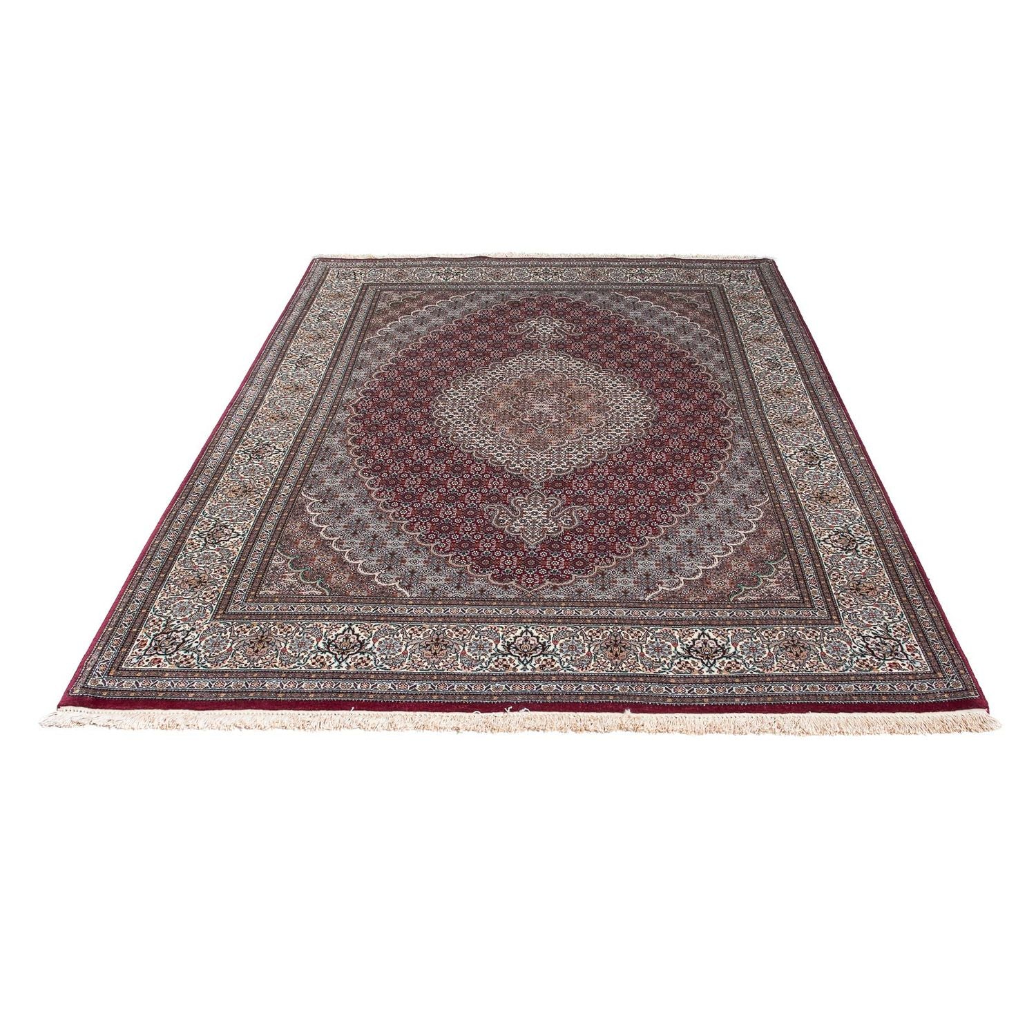 Alfombra persa - Tabriz - 210 x 152 cm - rojo oscuro