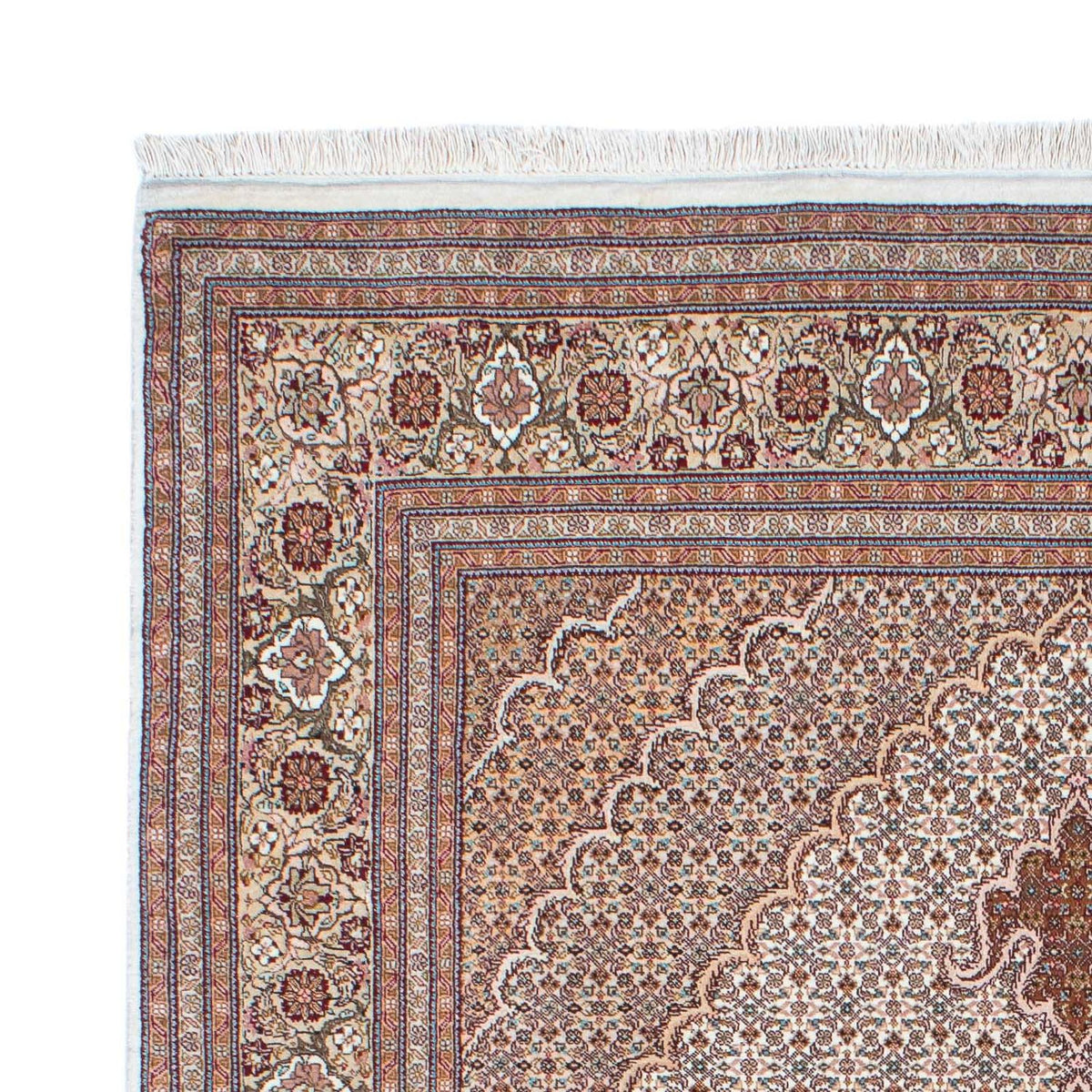 Alfombra persa - Tabriz - 214 x 154 cm - marrón claro