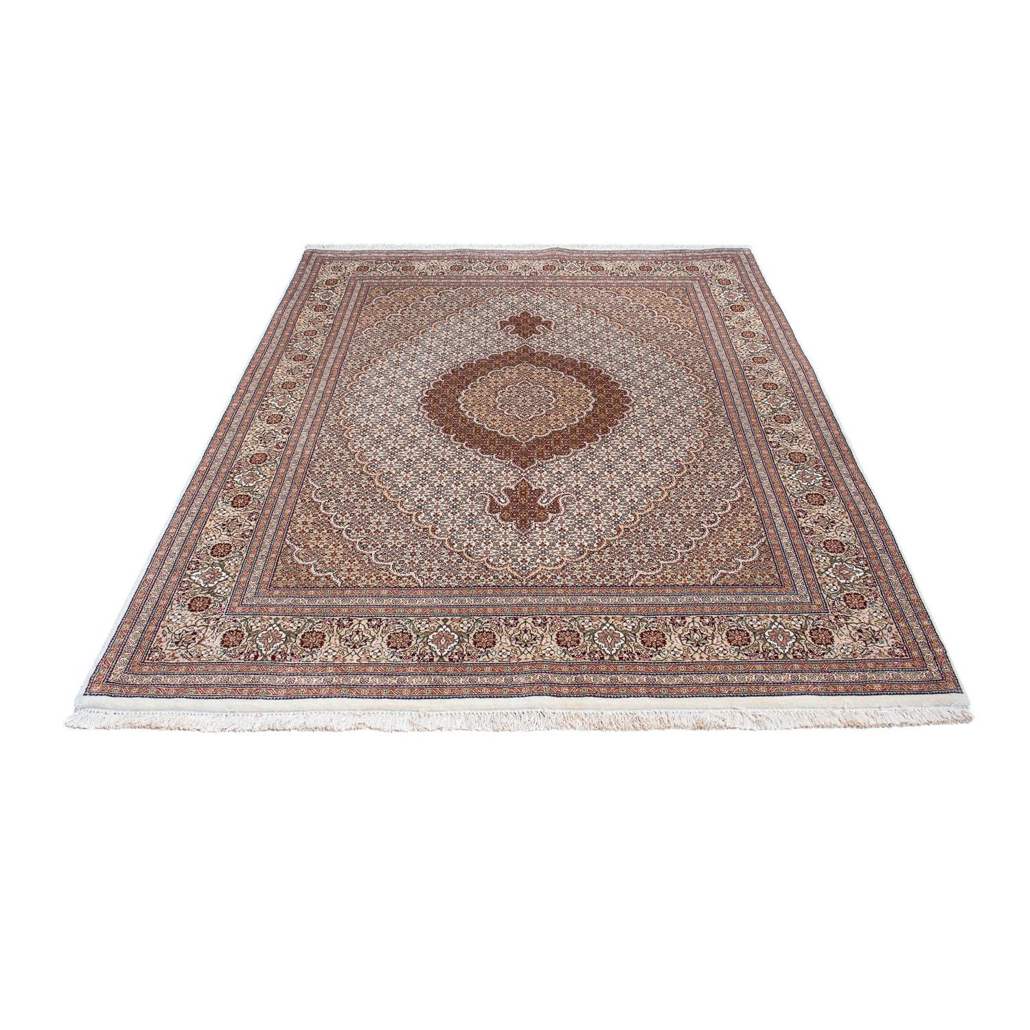 Alfombra persa - Tabriz - 214 x 154 cm - marrón claro