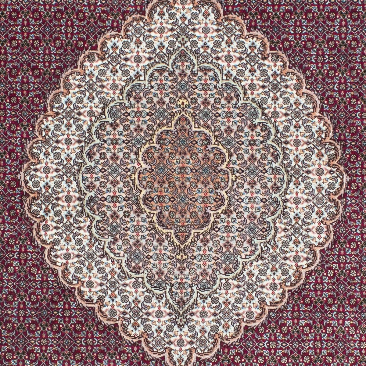 Alfombra persa - Tabriz - 206 x 153 cm - rojo oscuro