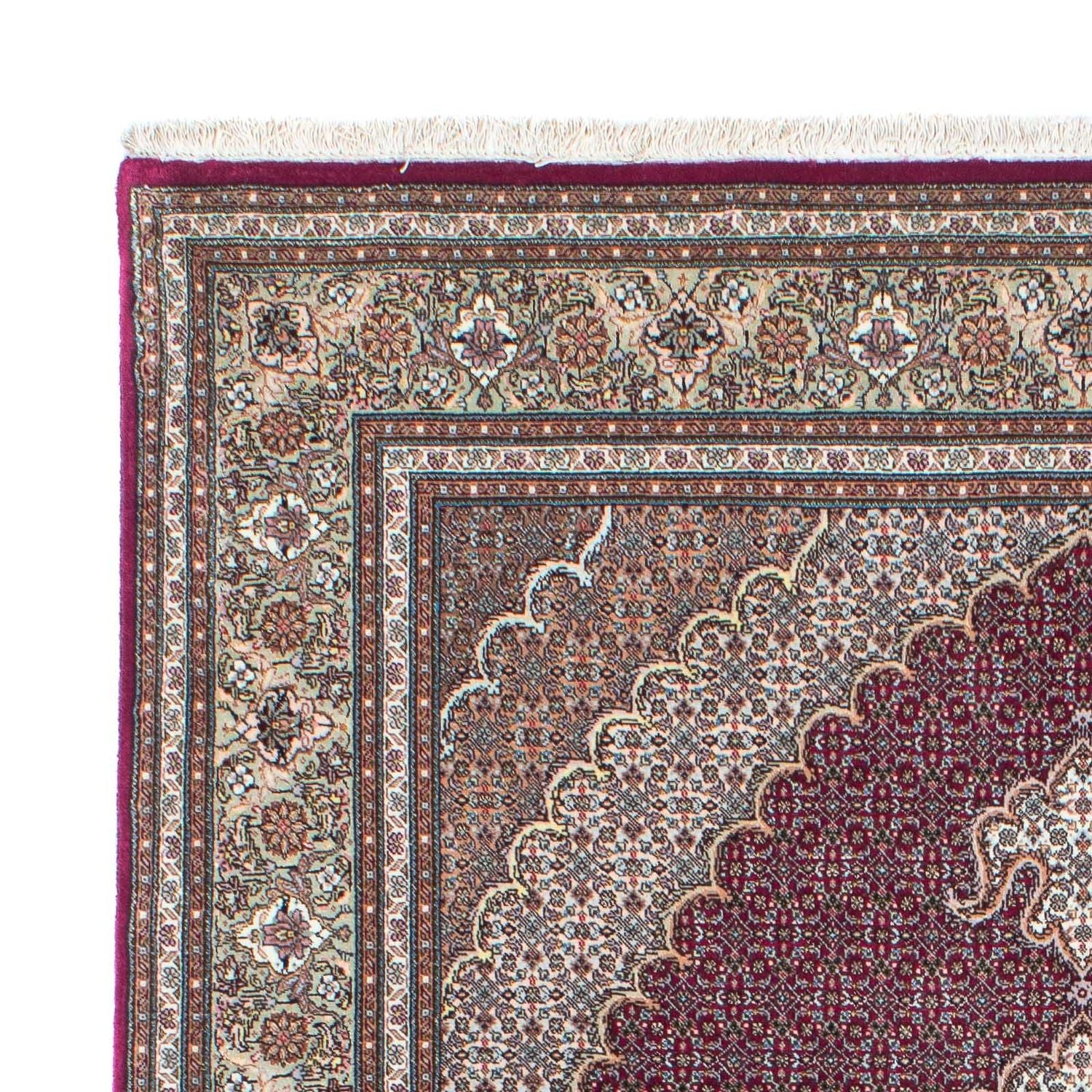 Alfombra persa - Tabriz - 206 x 153 cm - rojo oscuro