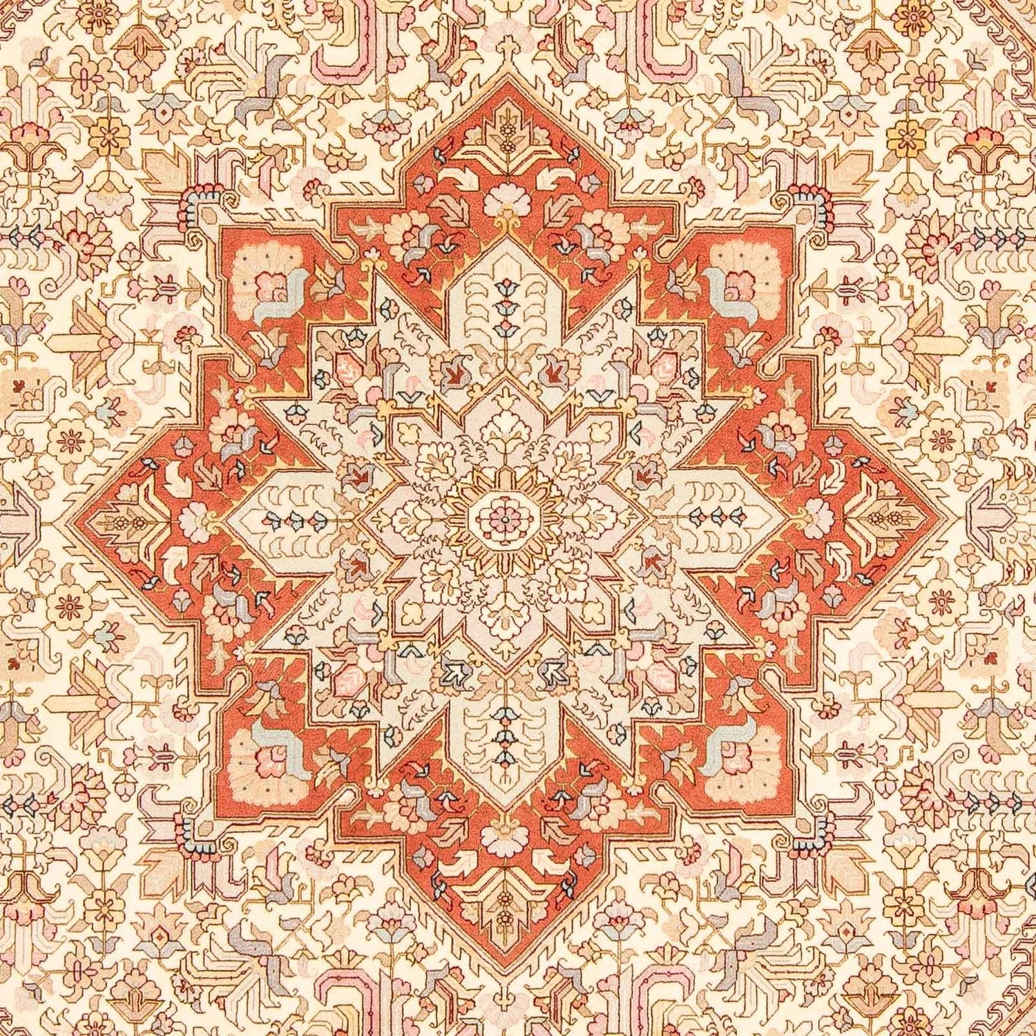 Alfombra Persa - Tabriz - Real - 305 x 207 cm - beige
