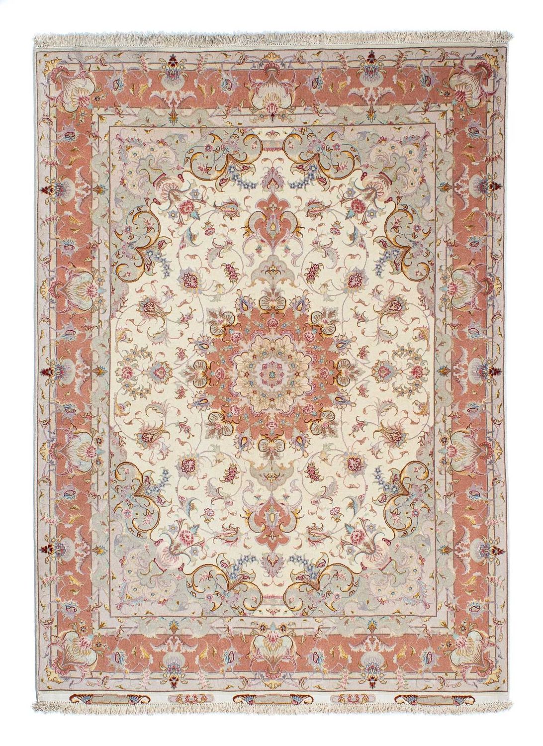 Alfombra Persa - Tabriz - Real - 205 x 152 cm - beige