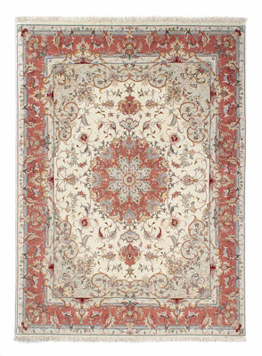 Alfombra Persa - Tabriz - Real - 202 x 151 cm - beige