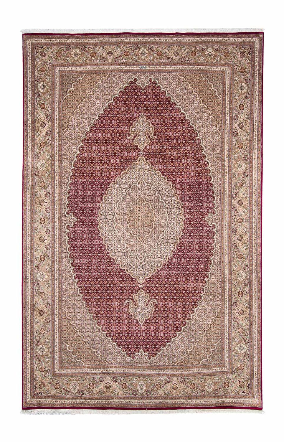 Alfombra persa - Tabriz - 323 x 204 cm - rojo oscuro