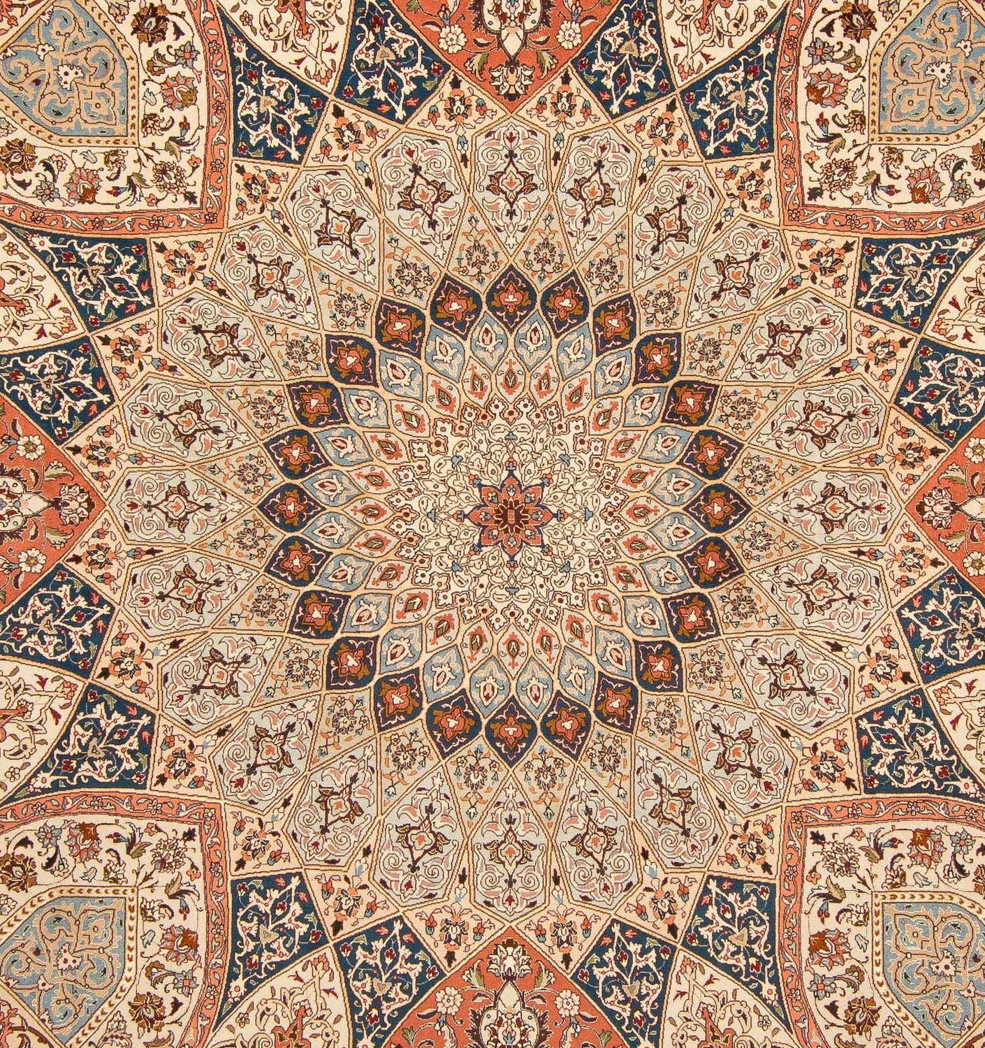 Alfombra Persa - Tabriz - Real cuadrado  - 264 x 253 cm - marrón claro