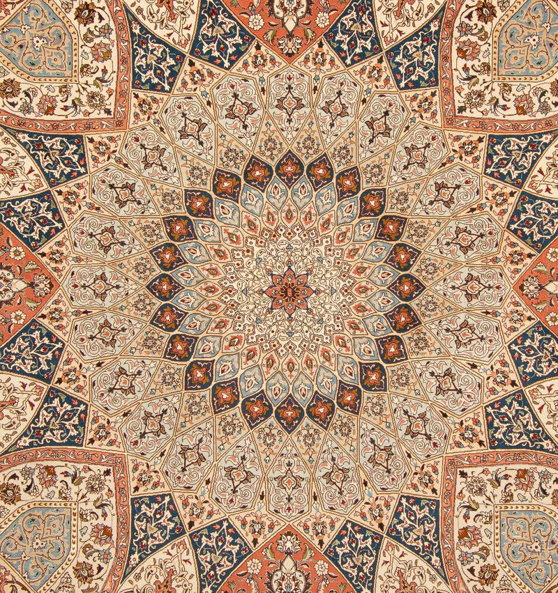 Alfombra Persa - Tabriz - Real cuadrado  - 264 x 253 cm - marrón claro
