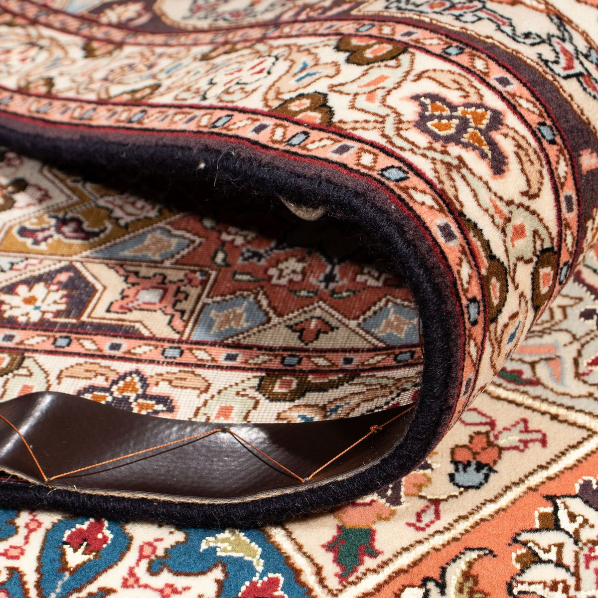 Alfombra Persa - Tabriz - Real cuadrado  - 264 x 253 cm - marrón claro