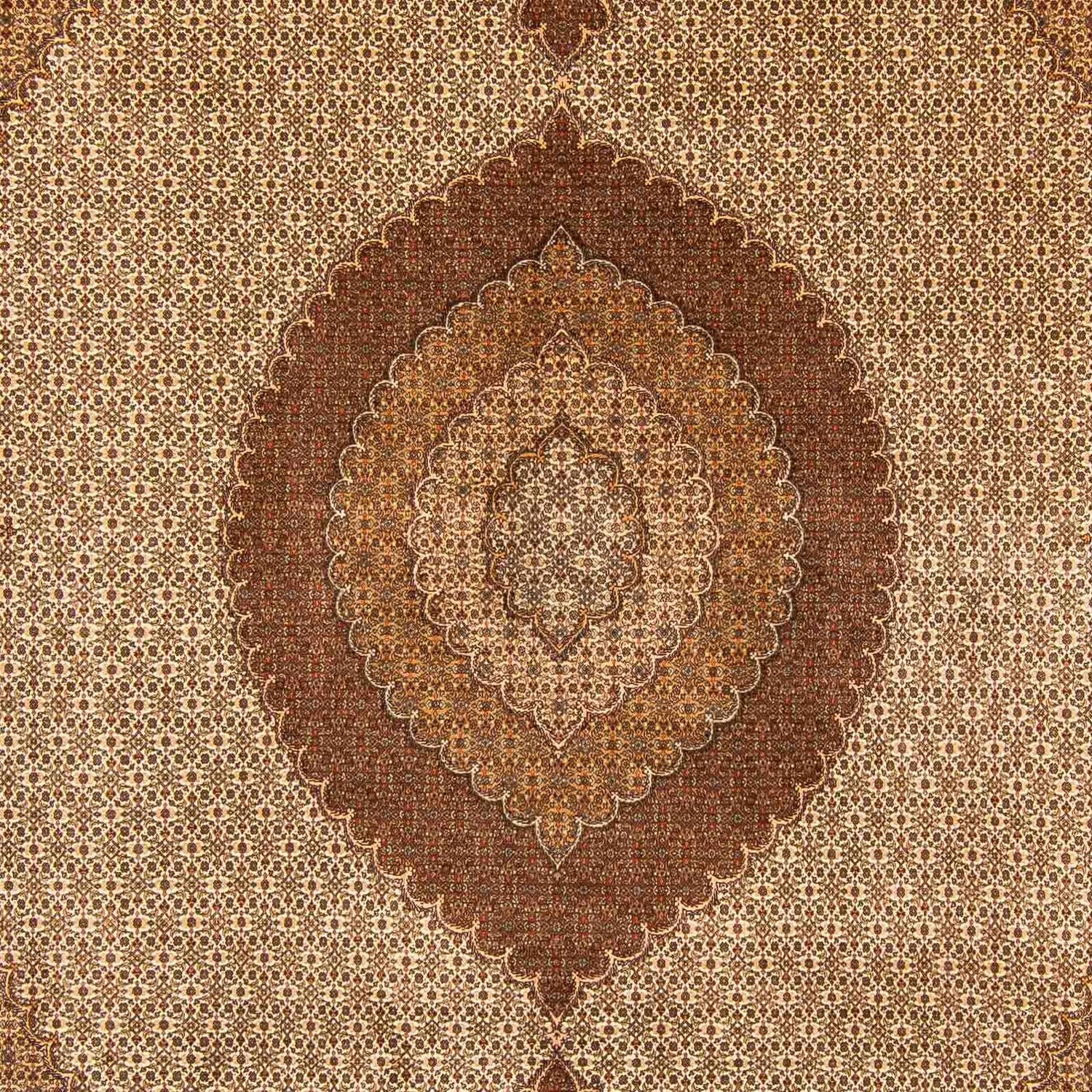 Alfombra persa - Tabriz - 403 x 302 cm - marrón claro