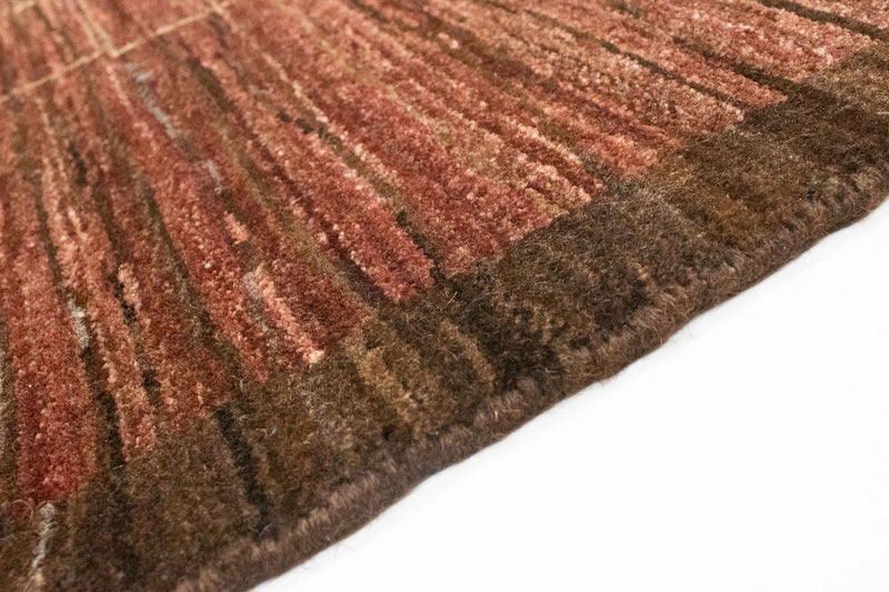 Alfombra Gabbeh - Loribaft Persa - 209 x 160 cm - chocolate claro