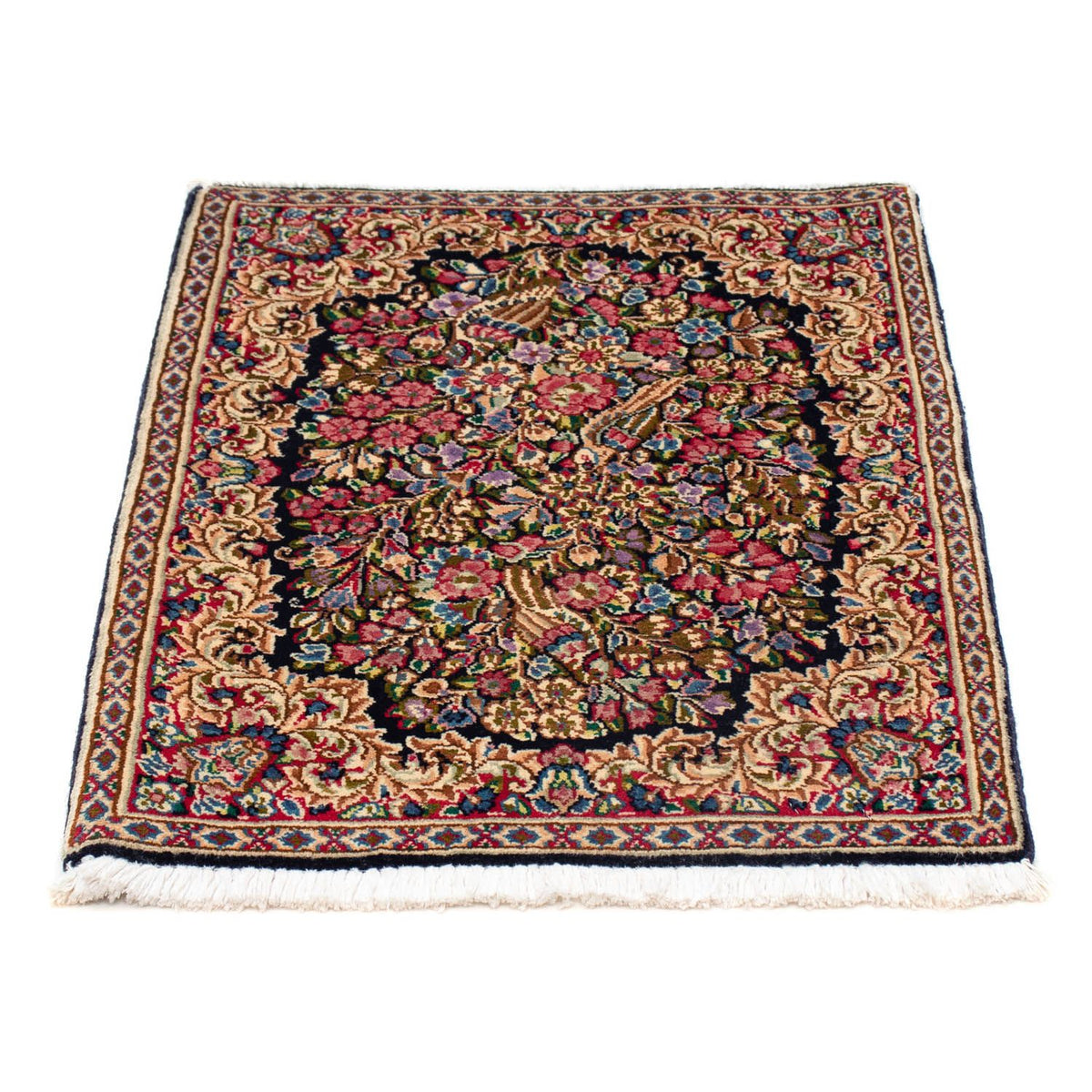 Alfombra persa - Real - 71 x 53 cm - azul oscuro