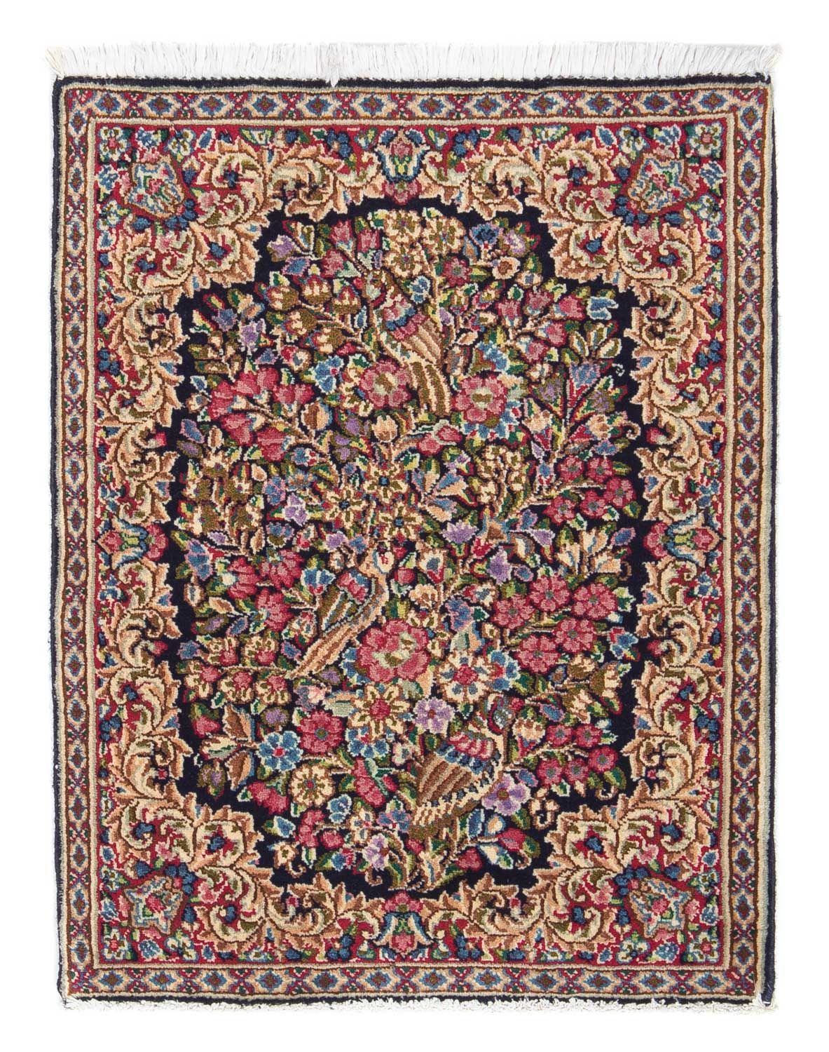 Alfombra persa - Real - 70 x 53 cm - azul oscuro