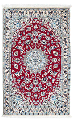 Alfombra Persa - Nain - Real - 173 x 110 cm - rojo oscuro