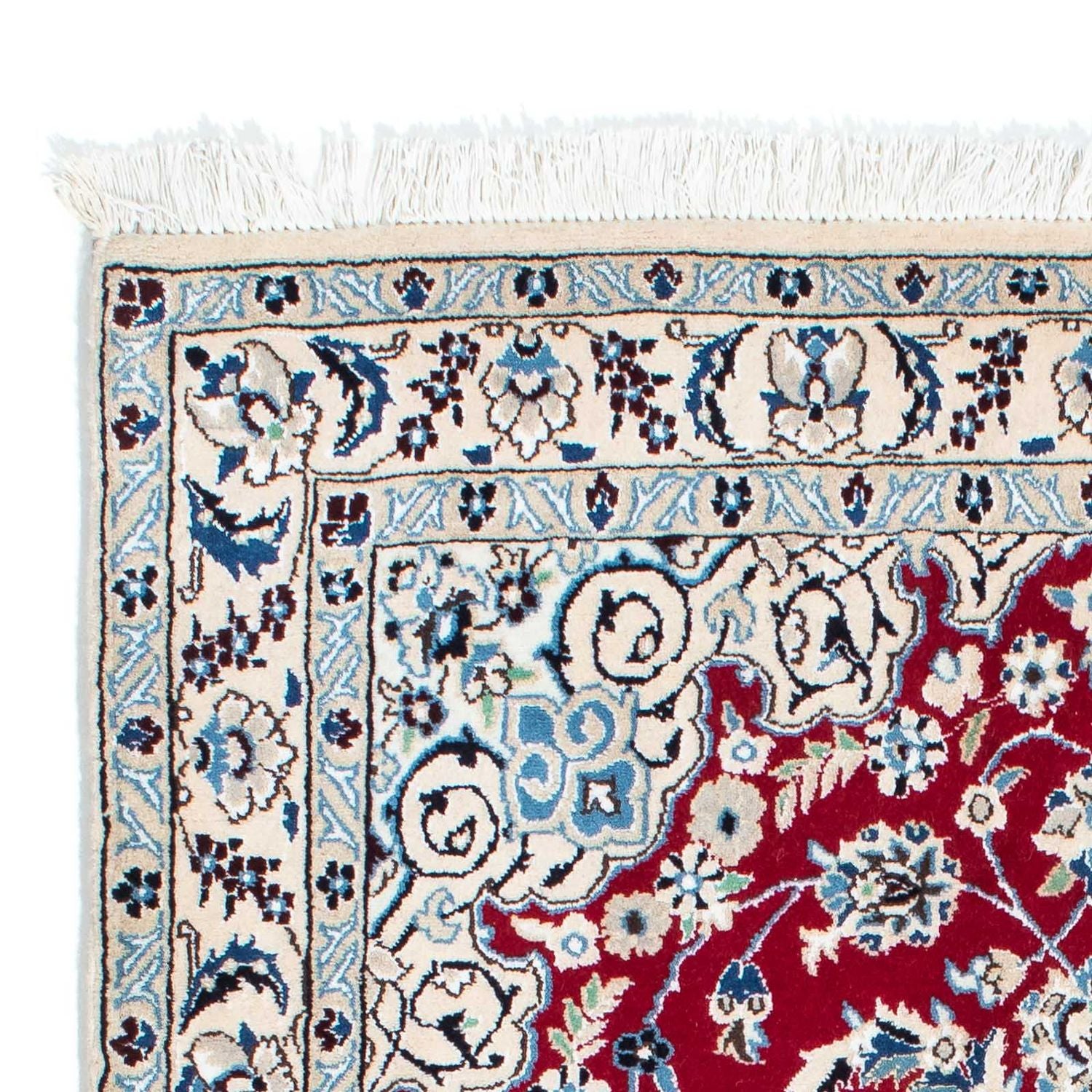Alfombra Persa - Nain - Real - 173 x 110 cm - rojo oscuro