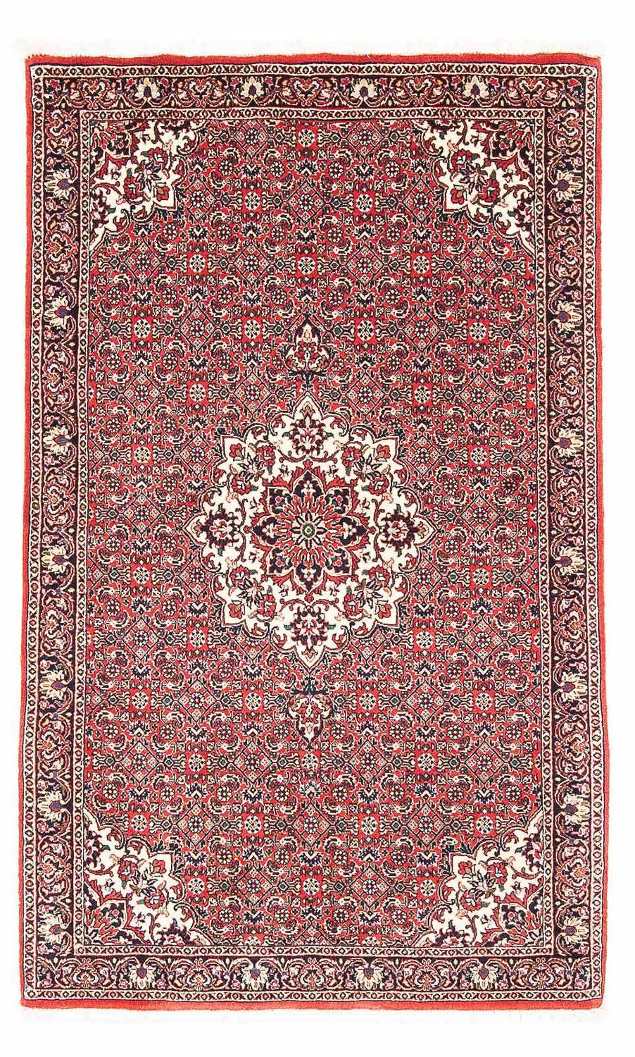 Alfombra persa - Bidjar - 148 x 91 cm - rojo