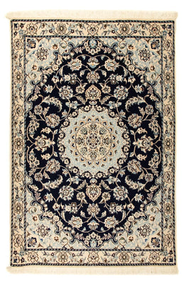 Alfombra Persa - Nain - Real - 128 x 87 cm - azul oscuro