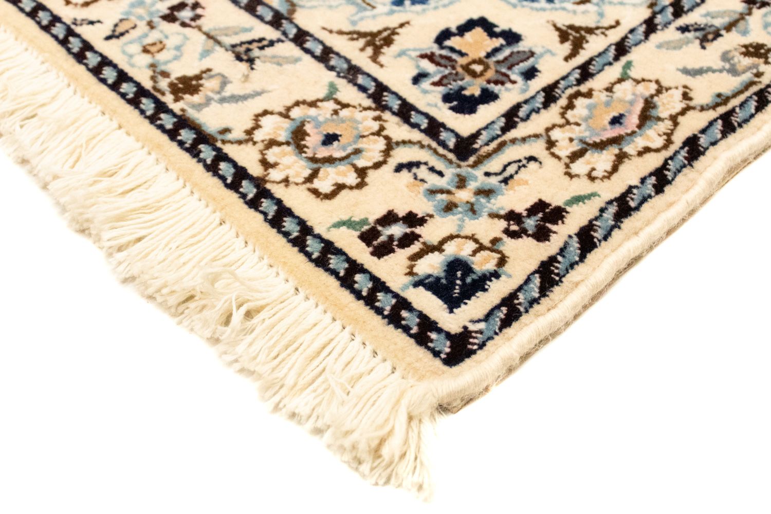 Alfombra Persa - Nain - Real - 128 x 87 cm - azul oscuro