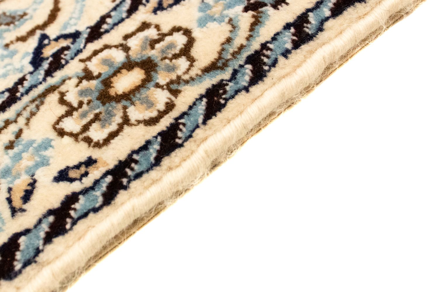 Alfombra Persa - Nain - Real - 128 x 87 cm - azul oscuro