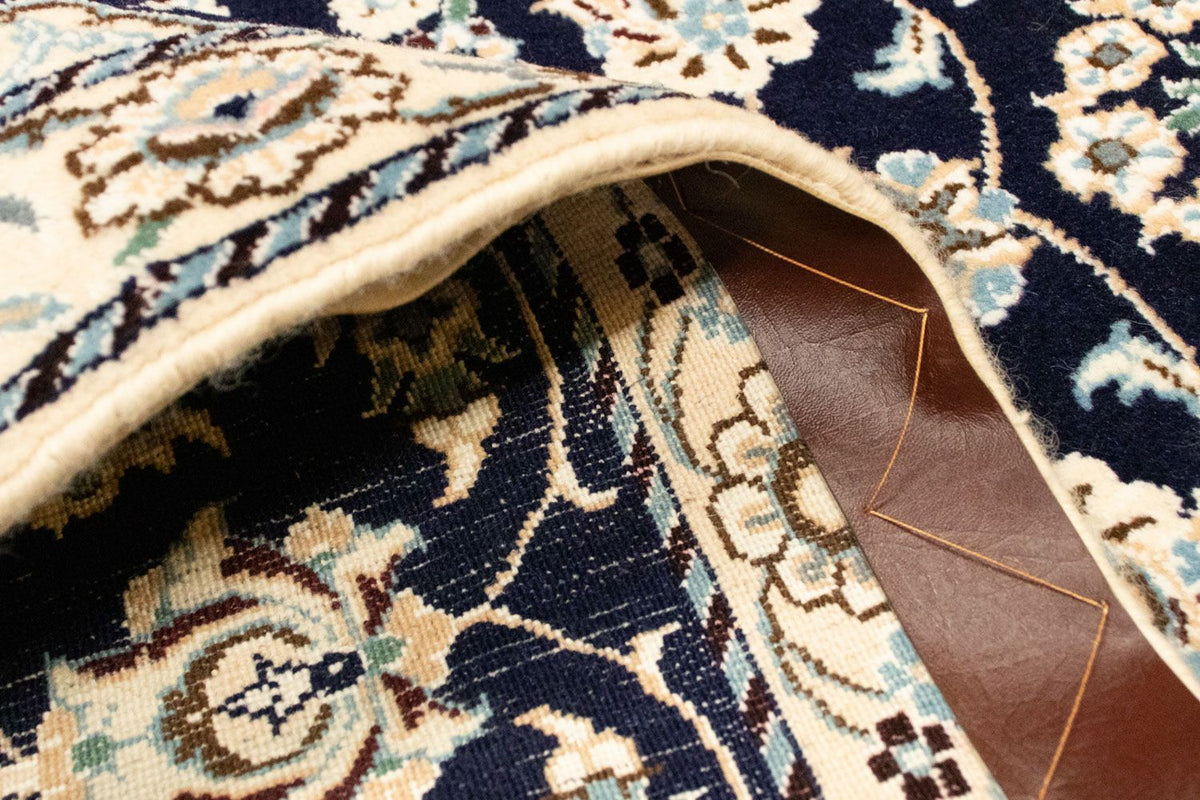 Alfombra Persa - Nain - Real - 128 x 87 cm - azul oscuro