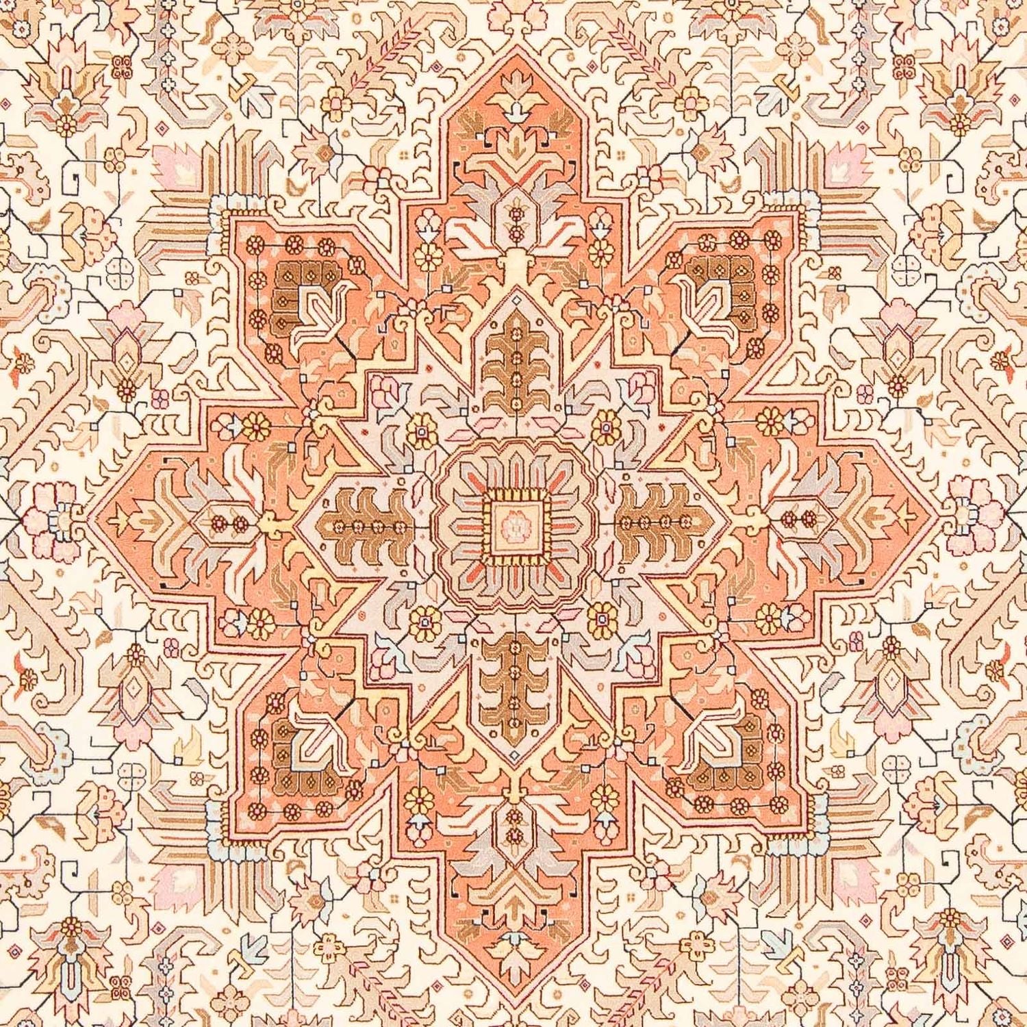 Alfombra Persa - Tabriz - Real - 305 x 202 cm - beige