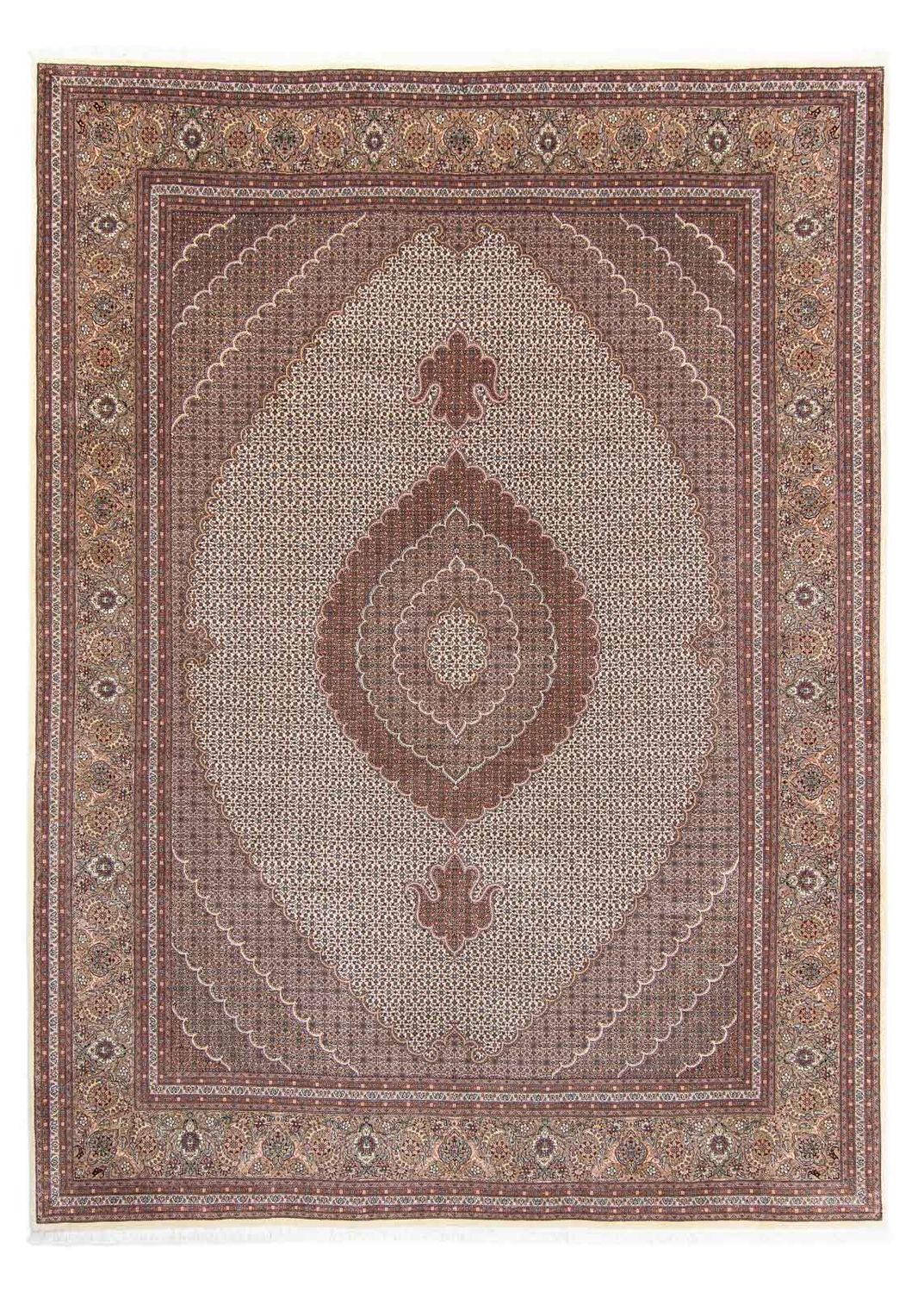 Alfombra persa - Tabriz - 348 x 255 cm - marrón