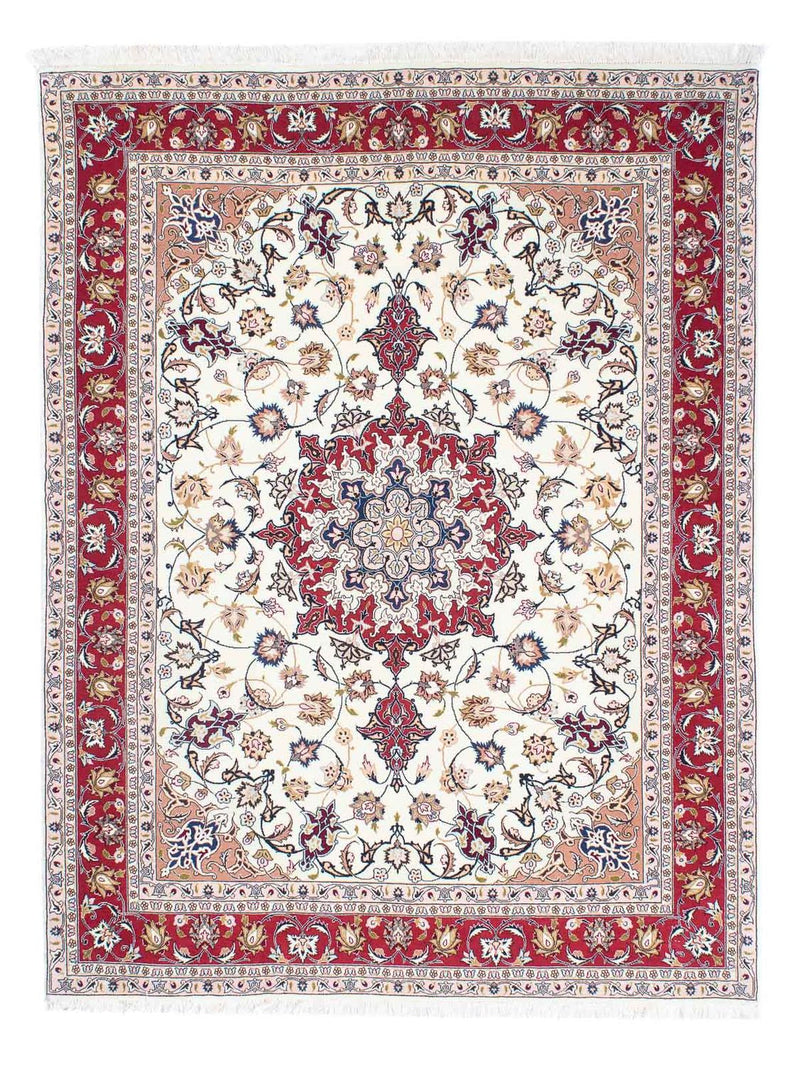 Alfombra Persa - Tabriz - Real - 197 x 151 cm - beige