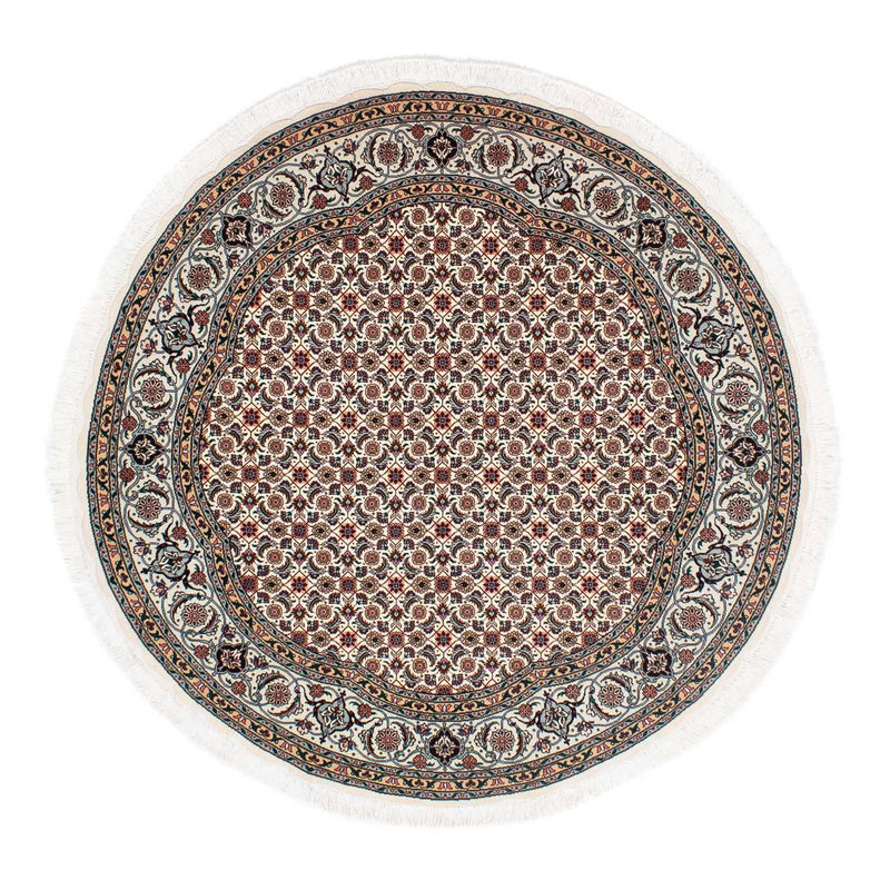Alfombra Persa - Tabriz - Real redondo  - 151 x 151 cm - beige