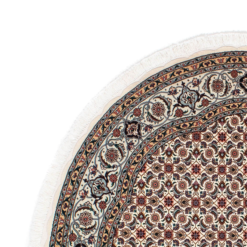 Alfombra Persa - Tabriz - Real redondo  - 151 x 151 cm - beige
