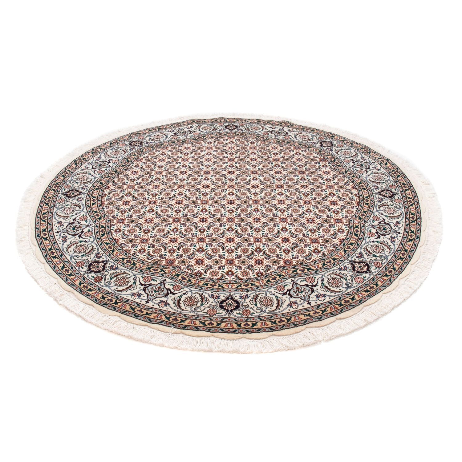 Alfombra Persa - Tabriz - Real redondo  - 151 x 151 cm - beige