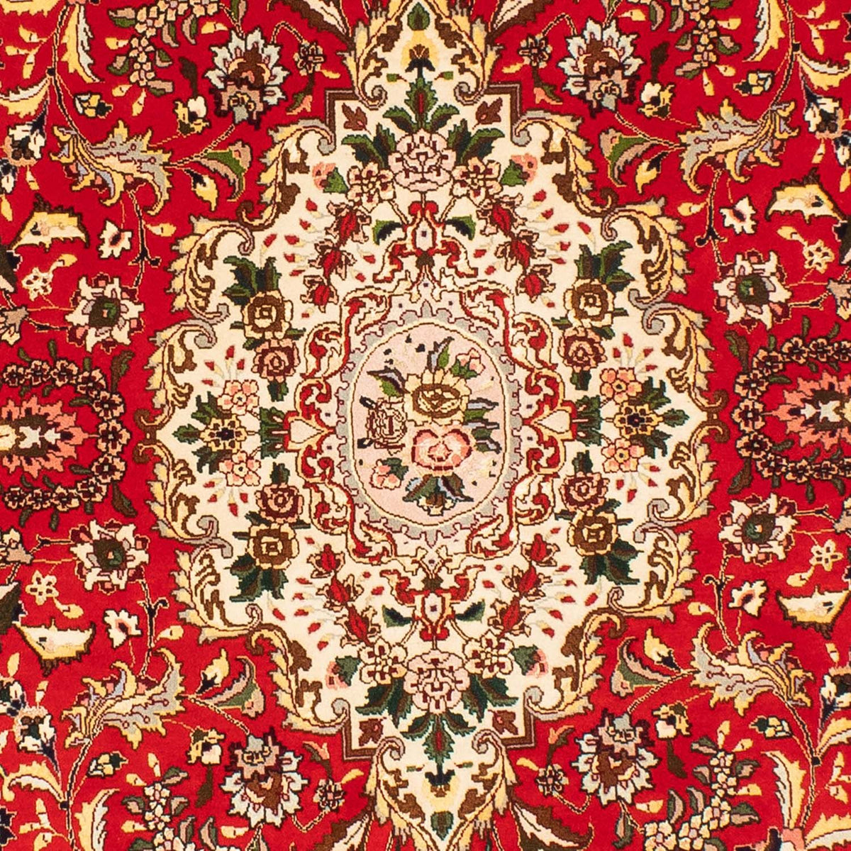 Alfombra Persa - Tabriz - Real oval  - 200 x 130 cm - rojo