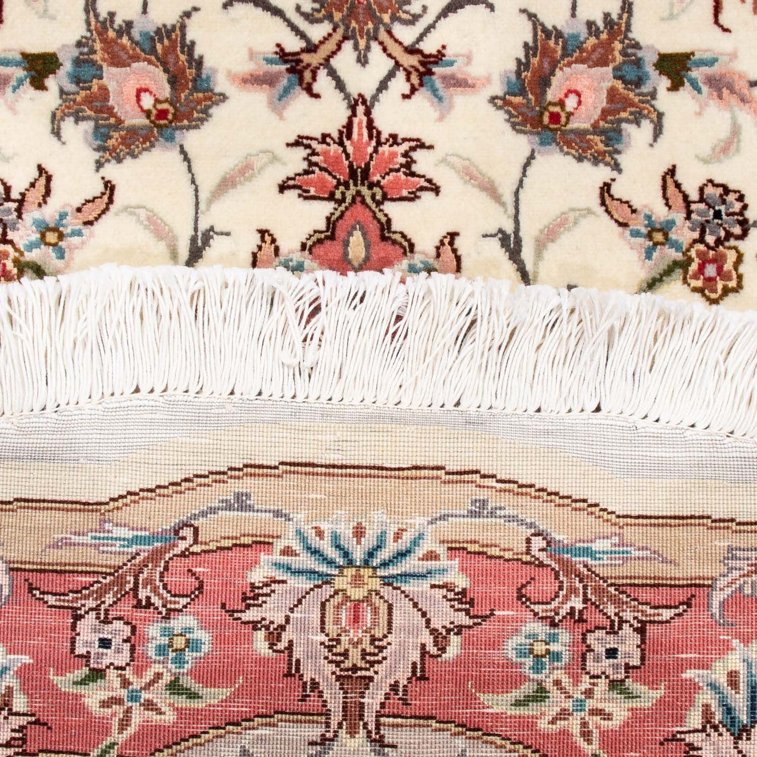 Alfombra Persa - Tabriz - Real redondo  - 98 x 98 cm - beige