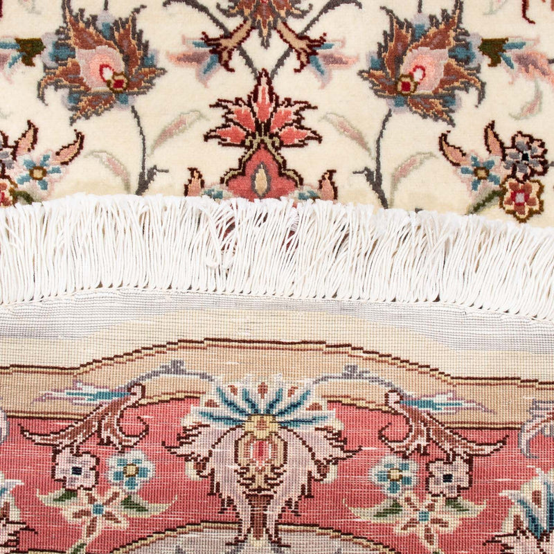 Alfombra Persa - Tabriz - Real redondo  - 98 x 98 cm - beige