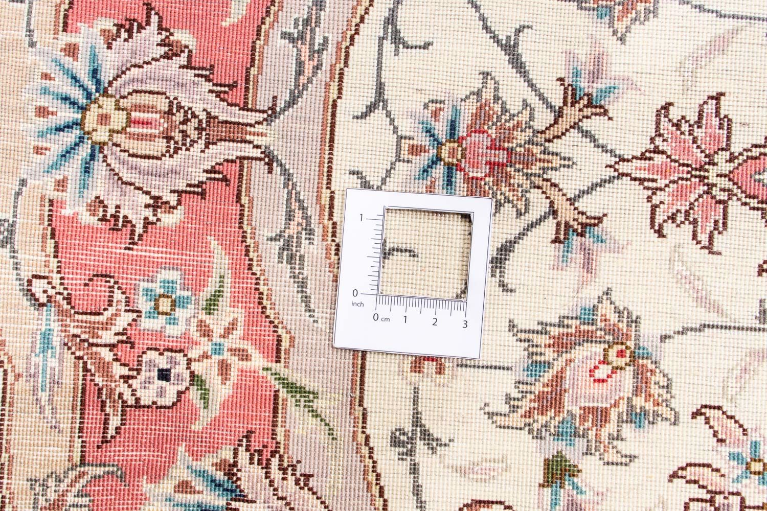 Alfombra Persa - Tabriz - Real redondo  - 98 x 98 cm - beige