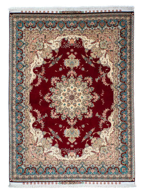 Alfombra Persa - Tabriz - Real - 204 x 153 cm - rojo oscuro