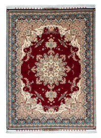 Alfombra Persa - Tabriz - Real - 204 x 153 cm - rojo oscuro