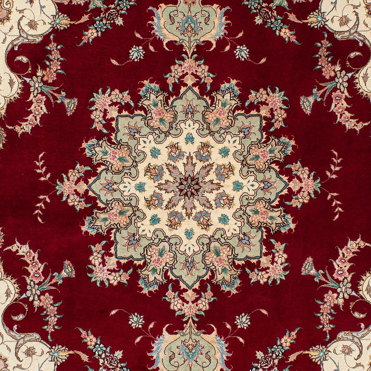 Alfombra Persa - Tabriz - Real - 204 x 153 cm - rojo oscuro