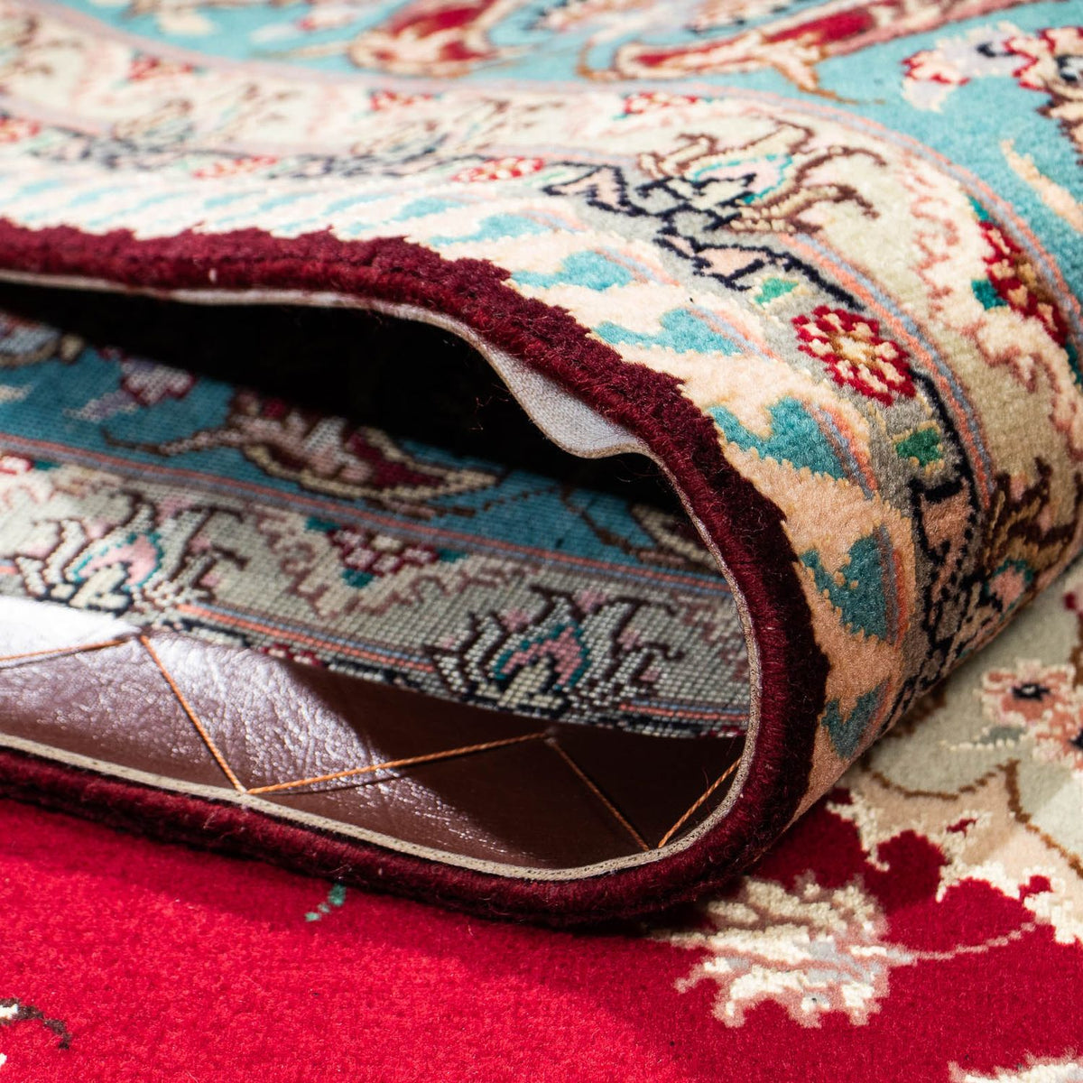 Alfombra Persa - Tabriz - Real - 204 x 153 cm - rojo oscuro