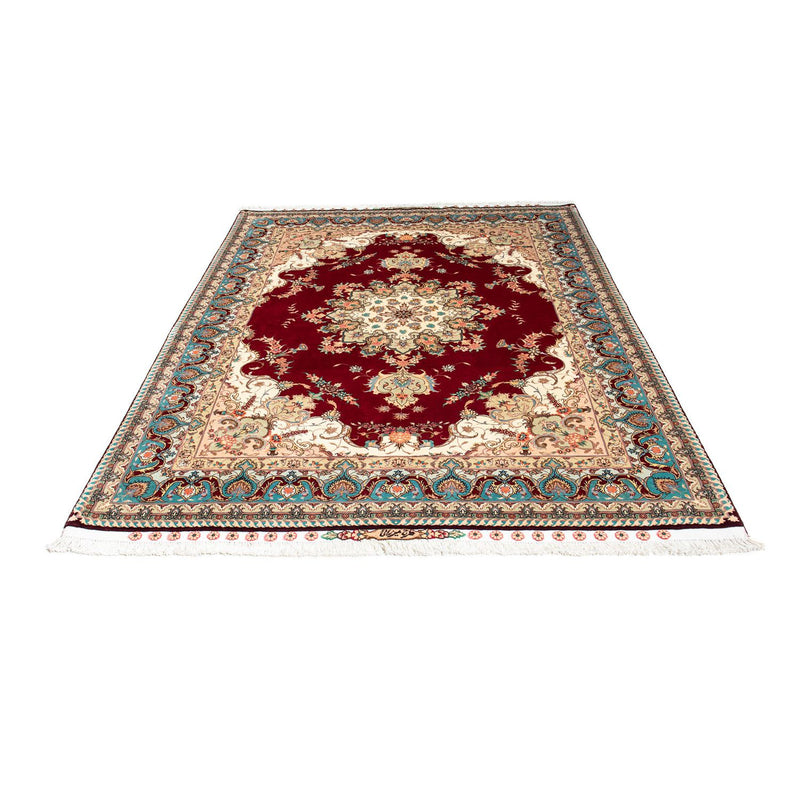 Alfombra Persa - Tabriz - Real - 204 x 153 cm - rojo oscuro