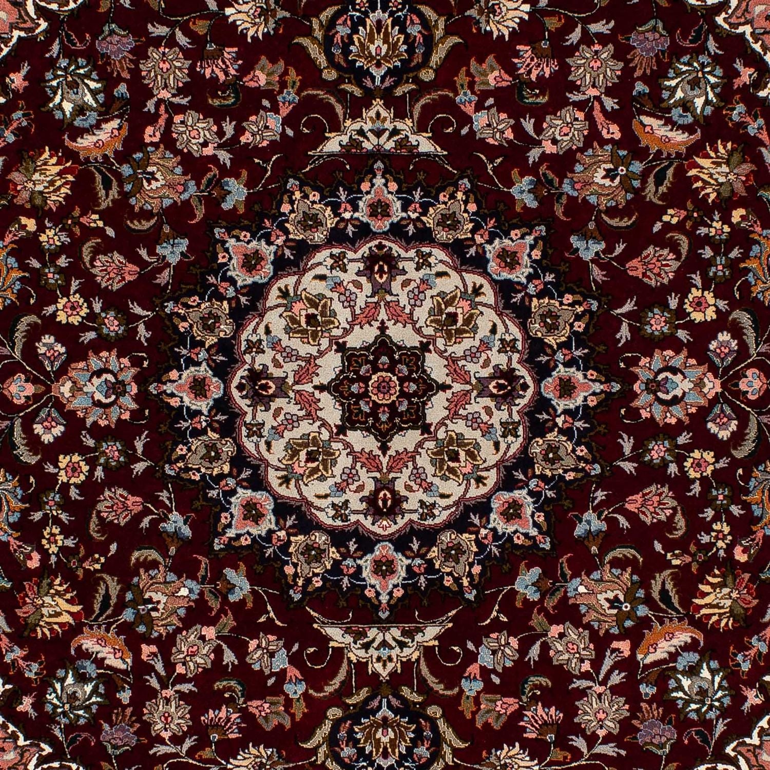 Alfombra Persa - Tabriz - Real - 214 x 153 cm - rojo oscuro
